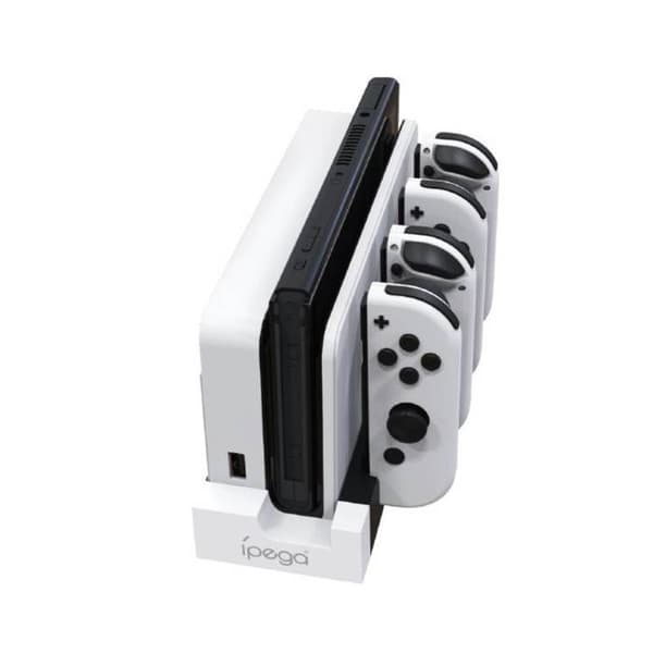 Laddningsstation 4-i-1 för Nintendo Switch och Joy-Con Ipega Vit