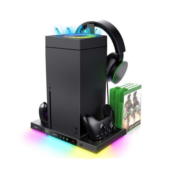Multifunktionell Laddstation med Kylning och Hörlursstativ för Xbox Ipega Svart