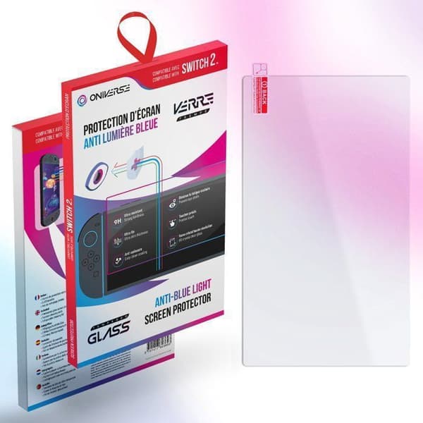 Härdat glas för Nintendo Switch 2 - Oniverse - Skärmskydd härdat glas 9H Anti-blåljus Ultra-tunt, Motståndskraftigt mot spår