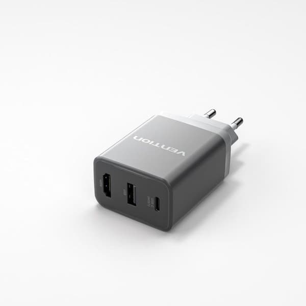 Vention USB-C USB-A HDMI GaN Laptop Nintendo Switch Dock (60W / 5W / 4K@60Hz) Grå