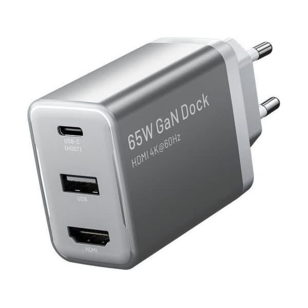 Vention USB-C USB-A HDMI GaN Laptop Nintendo Switch Dock (60W / 5W / 4K@60Hz) Grå