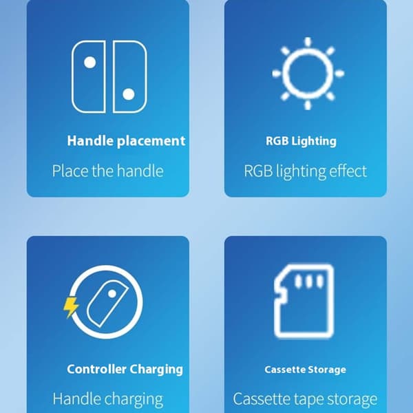 INF HBS-2807 Seinään Kiinnitettävä Lataus- ja Säilytysteline SWITCH 2:lle