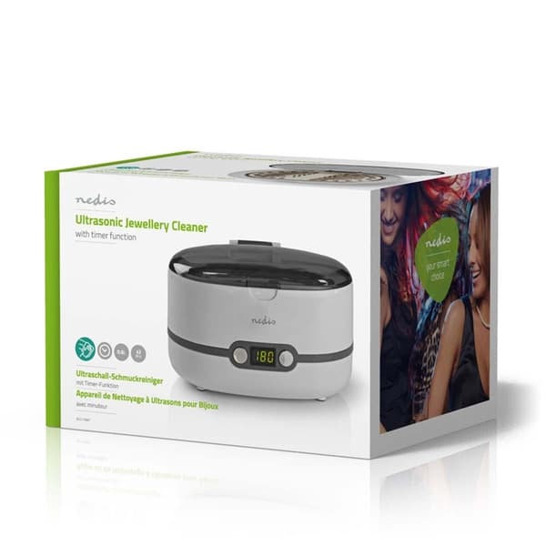 Nedis Ultrasonisk Smykke Renser | Strømforsyning | 230 V AC 50 Hz | Euro / Type-C (CEE 7/16) | Hvid | Plastik