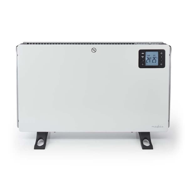 Nedis SmartLife Elradiator | Wi-Fi | 2000 W | 3 Varmeindstillinger | LCD | 5 - 37 °C | Justerbar termostat | Hvid