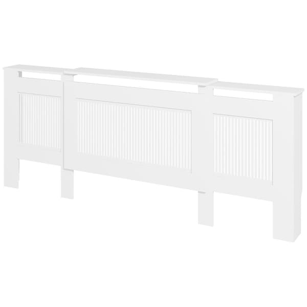 Radiator Dække, 125-201x19x81.5 cm, Hvid