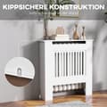 Miniatyrbillede 6 af 9: Radiator Dække, 78x19x81 cm, Hvid