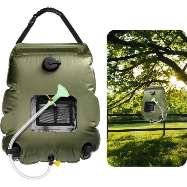 RANJIMA Camping Solar Dusch 20L med Temperaturmätare Bärbar för Camping Strand Trädgård Trädgård 3