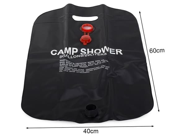 Solar campingfält dusch 20l
