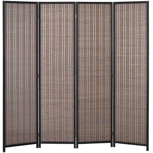 Rootz Wood Screen Room Divider - Foldbar partition - Privatlivsskærm - Forbedrer interiøret - 180 cm x 180 cm brun