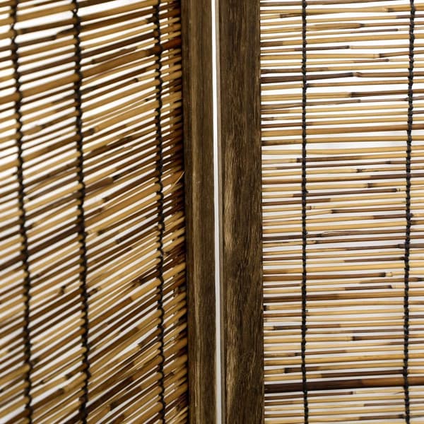 Rootz Wooden Funbing Screen - huoneenjakaja - Tietosuoja -näyttö - Luonnollinen bambupinta - 160L x 170H CM