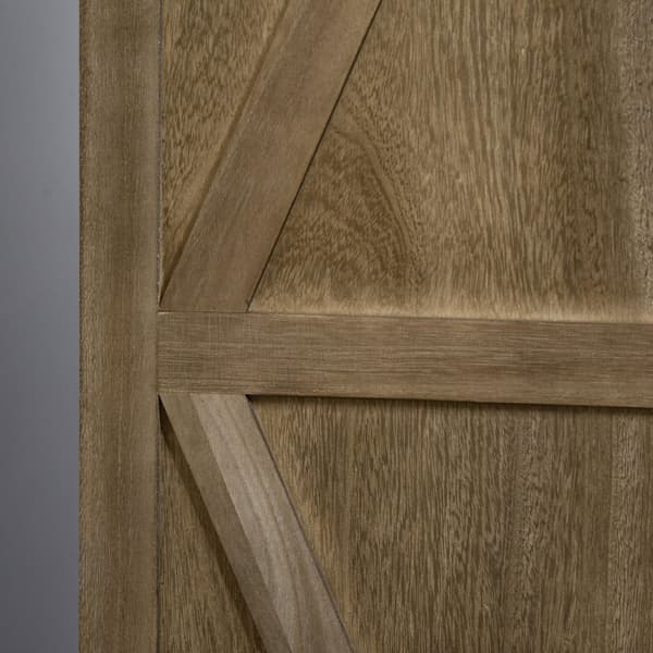 Rootz 4 Panel Room Divider - Interior Screen - Privacy Screen - Paulownia Wood - 182L X 170H CM - Chic Country Style Grids