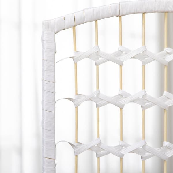 Rootz 4 Panel Folding Room Divider - Privatlivsskærm - Træpartition - Holdbart design - 160 x 170 cm