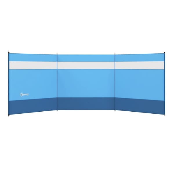 Rootz Mobile Foldble Camping Windbreak - Sekretessskärm - Vindskydd - enkel installation - 440 cm x 140 cm - Inkluderar bärväska och stålstänger