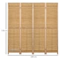 Miniatyrbillede 3 af 11: Rootz 4 -delt værelse Divider - Privatlivsskærm - Bambuspartition - Natural Style - Foldbar og rumbesparende - 160 cm x 170 cm