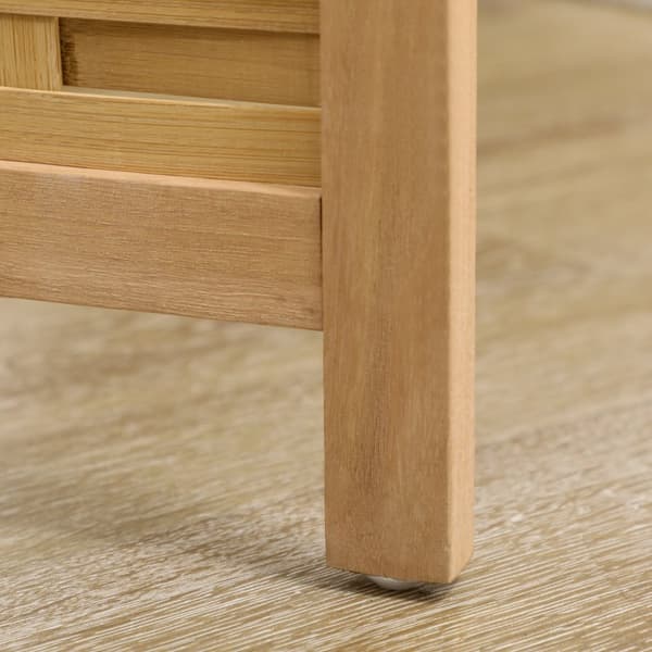 Rootz 4 -delt værelse Divider - Privatlivsskærm - Bambuspartition - Natural Style - Foldbar og rumbesparende - 160 cm x 170 cm