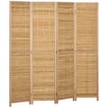 Miniatyrbillede 10 af 11: Rootz 4 -delt værelse Divider - Privatlivsskærm - Bambuspartition - Natural Style - Foldbar og rumbesparende - 160 cm x 170 cm