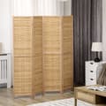 Miniatyrbillede 2 af 11: Rootz 4 -delt værelse Divider - Privatlivsskærm - Bambuspartition - Natural Style - Foldbar og rumbesparende - 160 cm x 170 cm