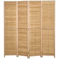 Miniatyrbillede 1 af 11: Rootz 4 -delt værelse Divider - Privatlivsskærm - Bambuspartition - Natural Style - Foldbar og rumbesparende - 160 cm x 170 cm
