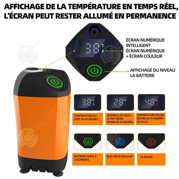 INN Campingdusch 0,9 kg Intelligent Digital Display Temperaturmätningspump Elektrisk duschpump Rechargea