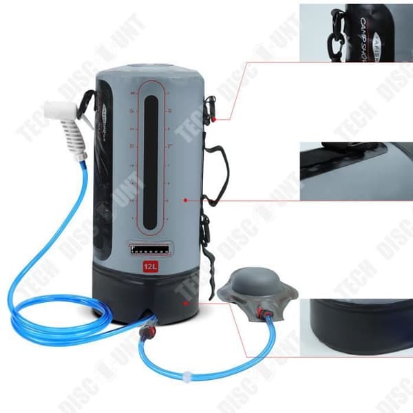 TD® Outdoor Solar Badväska Bärbar Bad Dusch Utomhusutrustning Camping Bergsbestigning Dual Interface Design