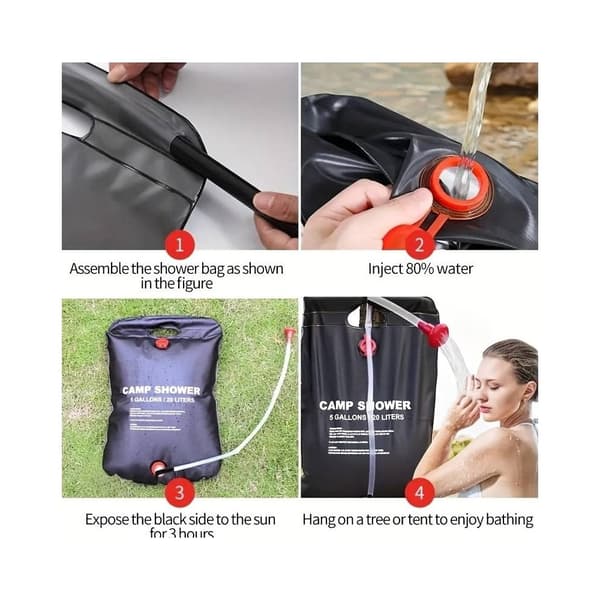 Campingdusch – portabel dusch 20L
