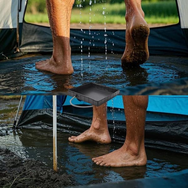 Lollanda bærbar foldbar campingbrusebase – perfekt til udendørs bruser, brusetelt, camping, autocamper, kæledyrsbad