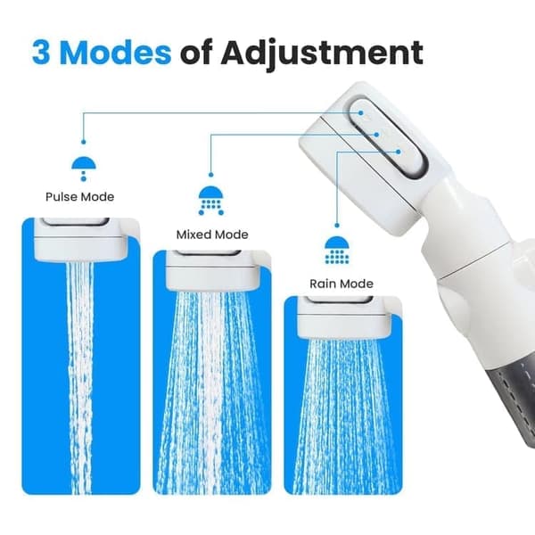 OBOSOE Portabel Campingdusch med USB-Laddning – Elektrisk Pump, Digital Display & Flera Sprutlägen