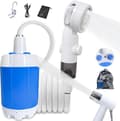 Miniatyrbild 1 av 7: OBOSOE Portabel Campingdusch med USB-Laddning – Elektrisk Pump, Digital Display & Flera Sprutlägen