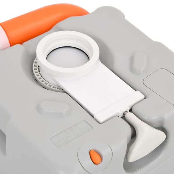 vidaXL transportabelt campingtoilet 22+12 l HDPE grå og hvid