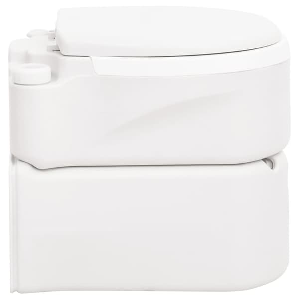 vidaXL Integroitu retkeily wc valkoinen 24+17 l HDPE ja PP