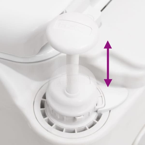 vidaXL Integroitu retkeily wc valkoinen 24+17 l HDPE ja PP