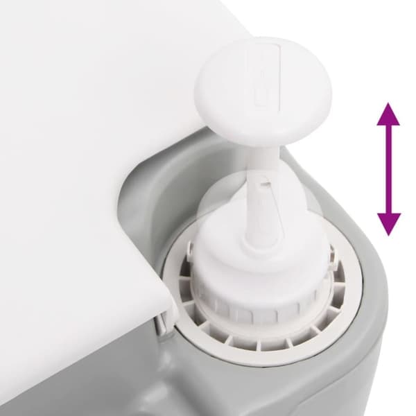 vidaXL transportabelt campingtoilet 20+10 l HDPE grå og hvid