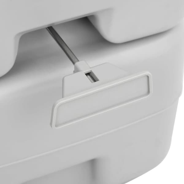 vidaXL transportabelt campingtoilet 20+10 l HDPE grå og hvid