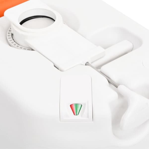 vidaXL Integrert campingtoalett hvit 24+17 L HDPE og emalje