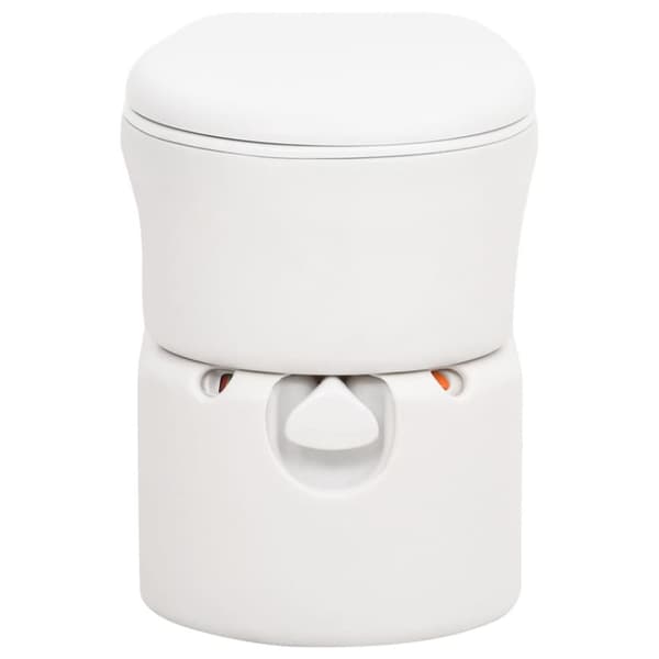 vidaXL Integrert campingtoalett hvit 24+17 L HDPE og emalje