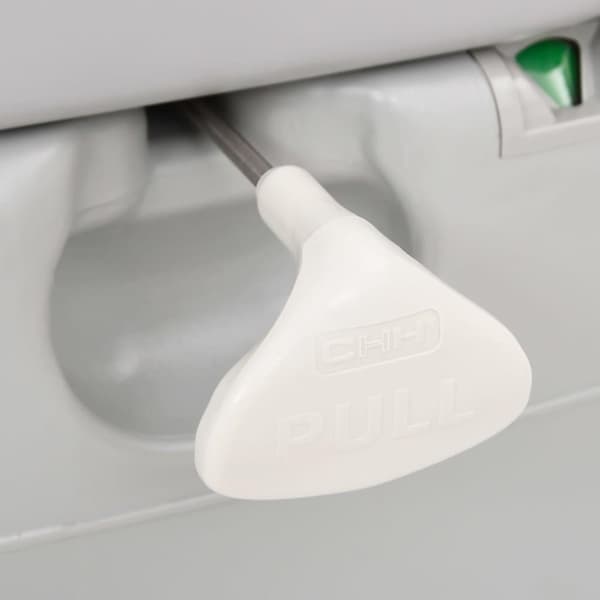 vidaXL Bærbart campingtoalett grå og hvit 22+12 L HDPE