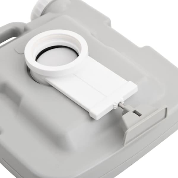 vidaXL Bærbart campingtoalett grå og hvit 10+10 L HDPE