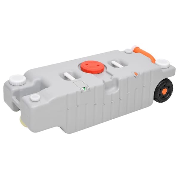 vidaXL Vanntank med hjul for camping 75 L grå