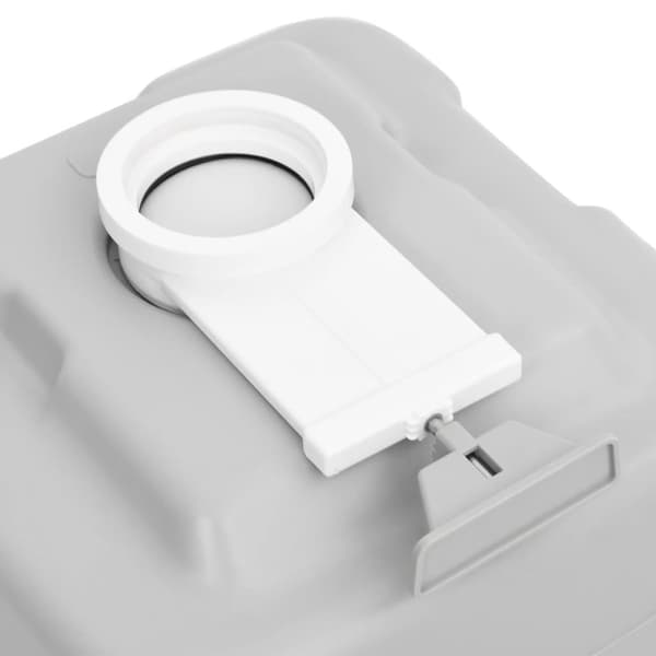 vidaXL Bærbart campingtoalett grå og hvit 20+10 L HDPE