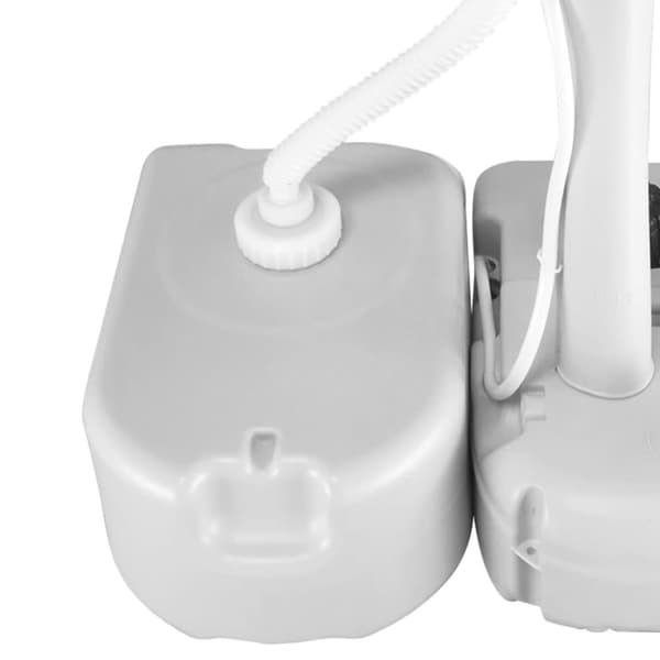 vidaXL Bærbar vanntank med adapter 24 L grå