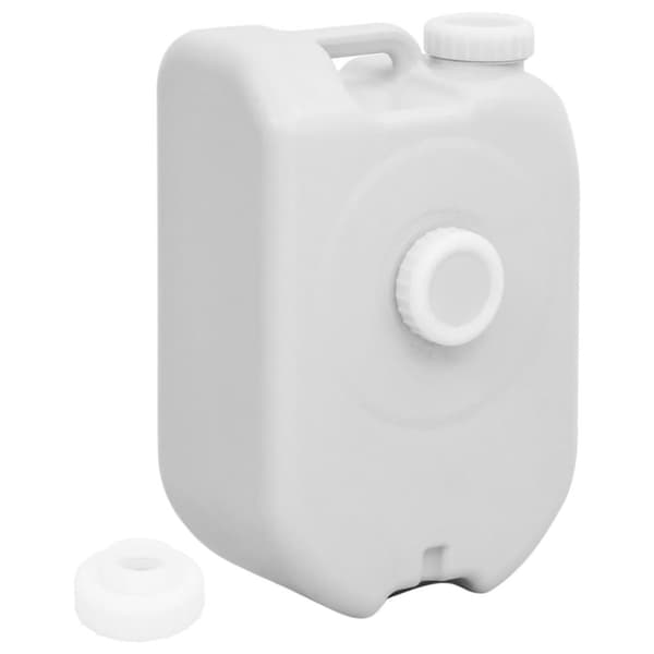 vidaXL Bærbar vanntank med adapter 24 L grå