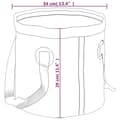 Miniatyrbilde 7 av 7: vidaXL Sammenleggbare bøtter 2 stk svart 30 L PVC