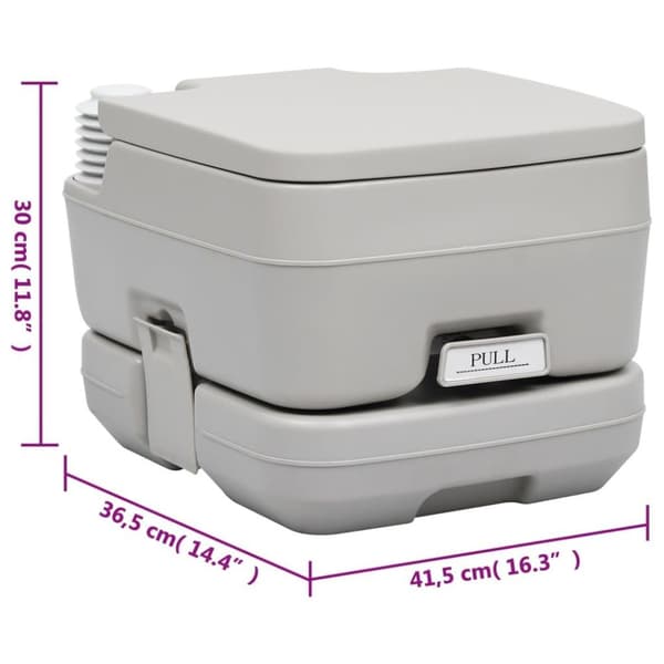 vidaXL transportabelt campingtoilet og vandbeholder