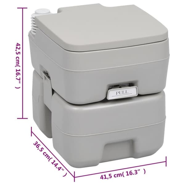 vidaXL transportabelt campingtoilet og vandbeholder
