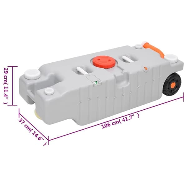 vidaXL transportabelt campingtoilet og vandbeholder
