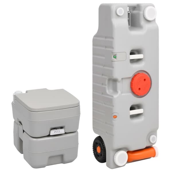 vidaXL transportabelt campingtoilet og vandbeholder