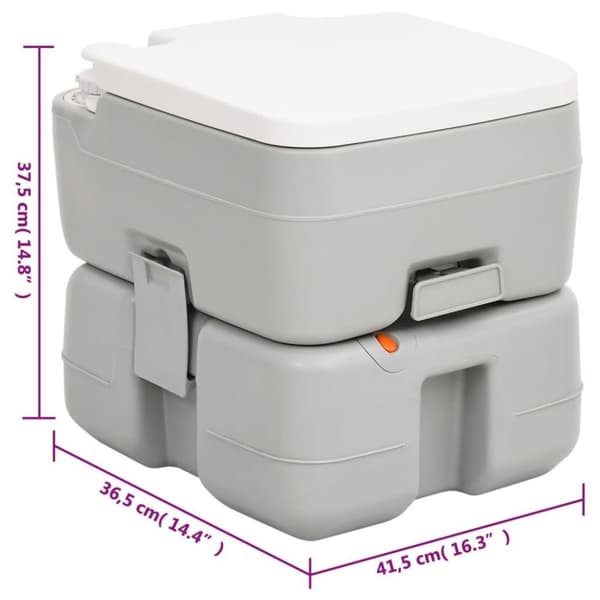 vidaXL transportabelt campingtoilet og vandbeholder