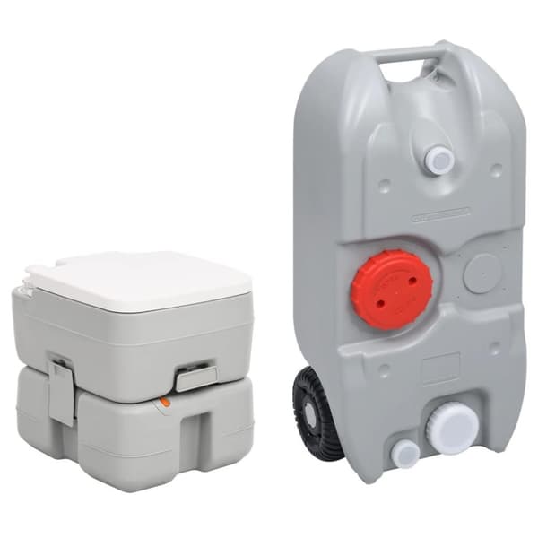 vidaXL transportabelt campingtoilet og vandbeholder
