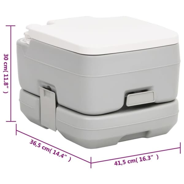 vidaXL transportabelt campingtoilet og vandbeholder