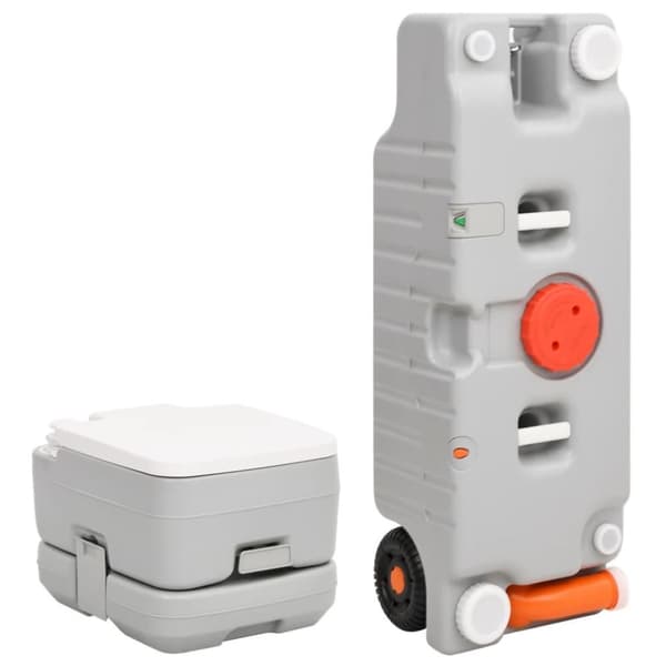 vidaXL transportabelt campingtoilet og vandbeholder
